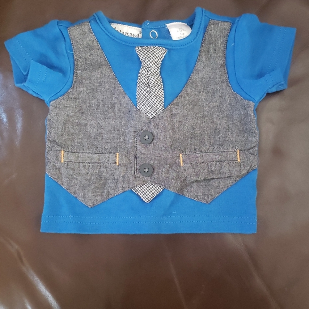 Faux Tie and Vest Shirt